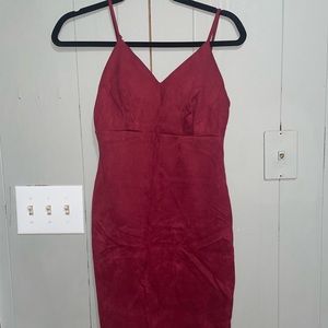 WINDSOR red  suede dress
